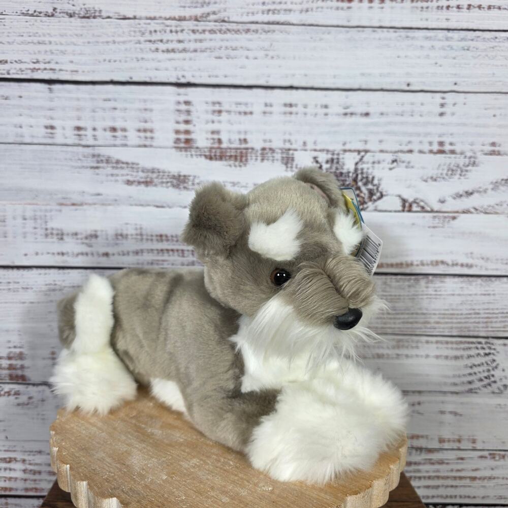 Siegfried The Schnauzer 12 Inch Life Like Stuffed Plush Dog